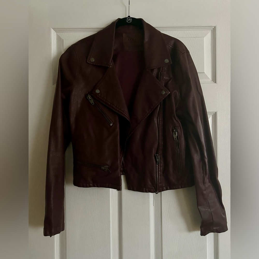BLANKNYC vegan leather moto jacket